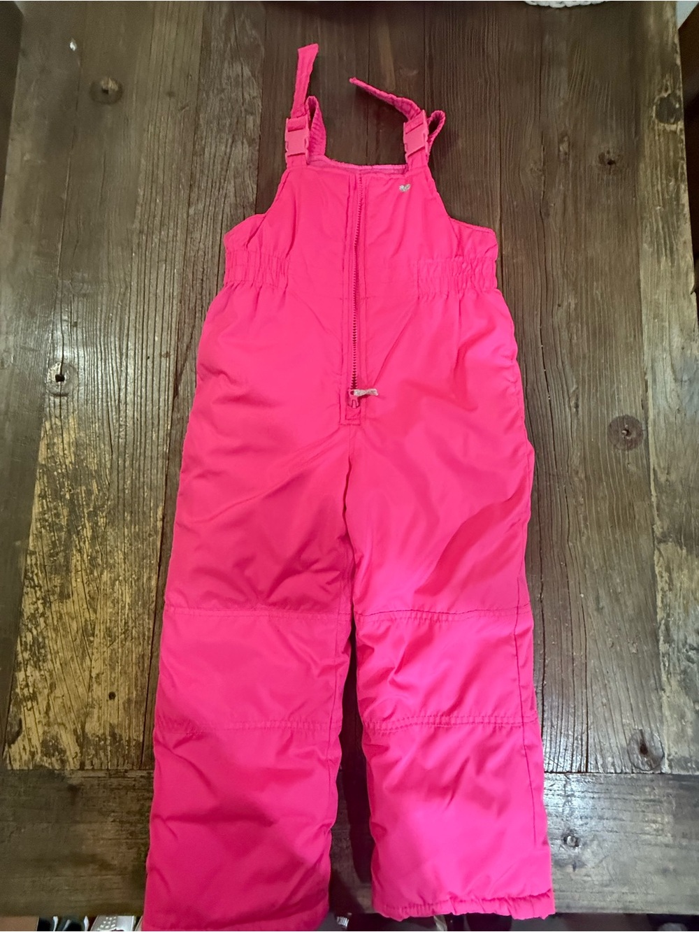 Carter's Bright Hot Pink Girls Snow Bib Overalls